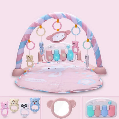 Developing Mat For Newborns Kids Playmat Baby Gym Toys Educational Musical Rugs With Keyboard Frame Hanging Rattles Mirror - Shello's Creative Boutique