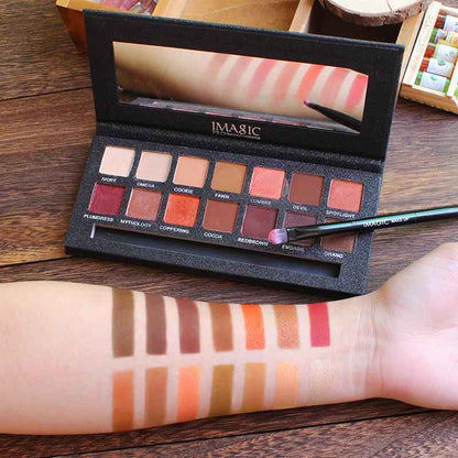 IMAGIC Matte Nude Eye Shadow Palette - 14 Color Cosmetics Collection