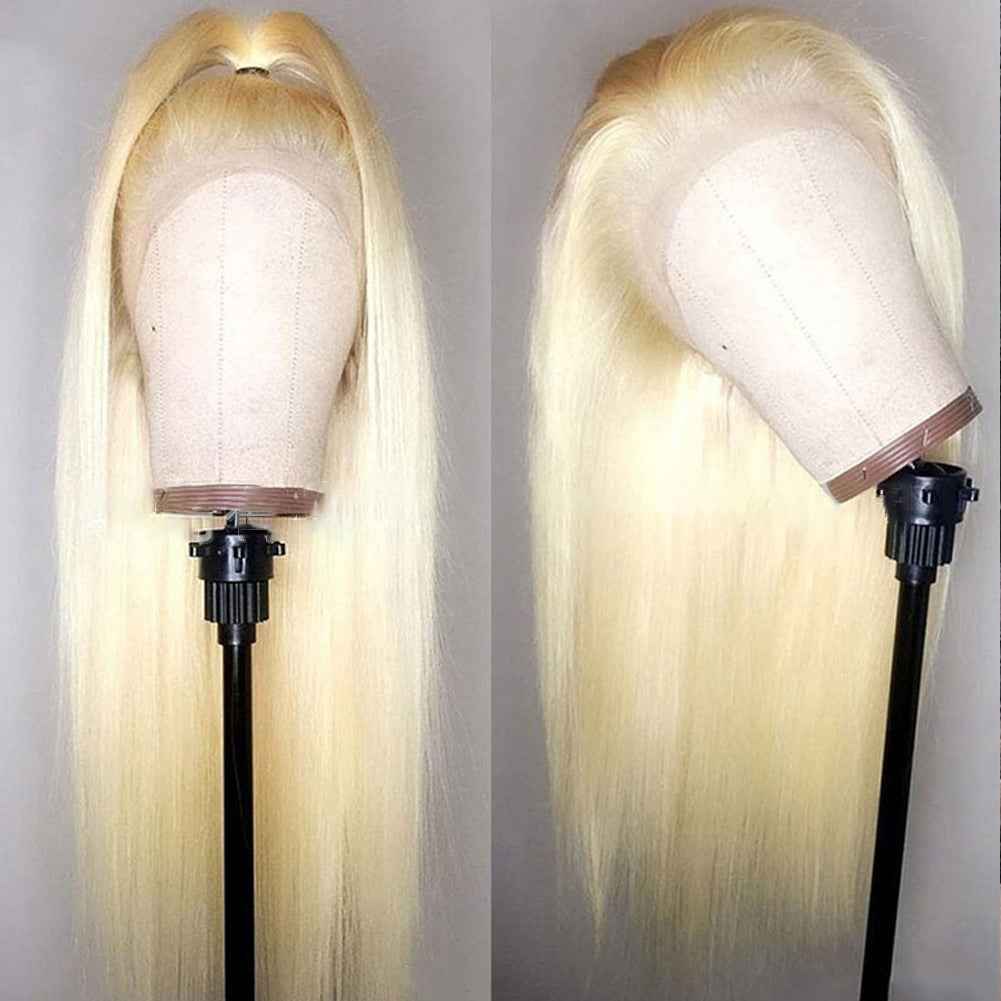 European and American Women's Wig Front Lace Wig Female 613 # Long Straight Hair