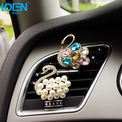 Car Air Freshener Scents Auto Perfume Vent Outlet Clip With Solid Fragrance Sheet Swan Mushroom Butterflies Planet Dance Girl - Shello's Creative Boutique