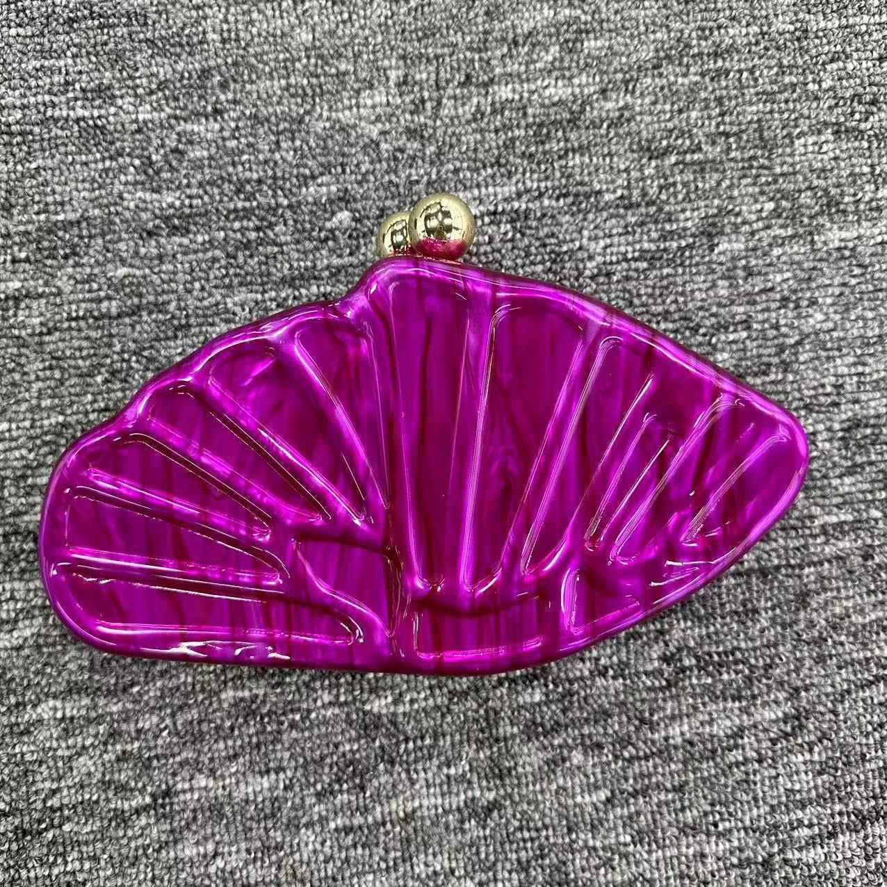 Diagonal Cross Bag Scallop Shaped Acrylic Bag