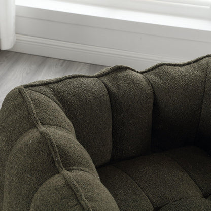 Soft Bean Bag Chair with High Resilient Foam Comfortable Square Lazy Sofa with Footstool - Shello's Creative Boutique