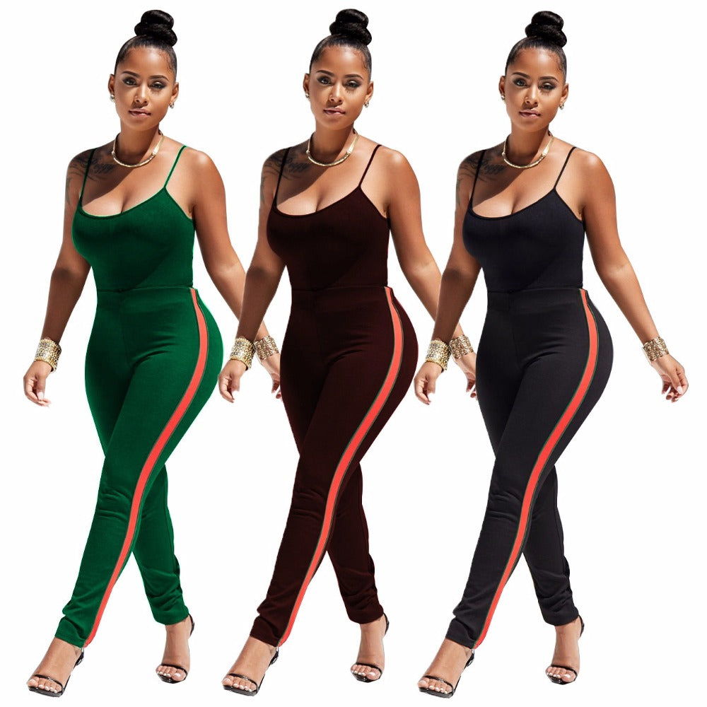 Fashion two piece set tracksuit women clothes Plus size Sexy halter top and pants eprolo