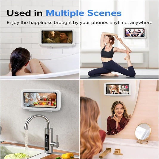 Shower Phone Box Bathroom Waterproof Phone Case Seal Protection Touch Screen Mobile Phone Holder For Kitchen Handsfree Gadget Shello Creative Boutique