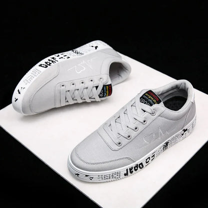 TYDZSMT Fashion Women Vulcanized Shoes Sneakers Ladies Lace-up Casual Shoes Breathable Canvas Lover Shoes Graffiti Flat - Shello's Creative Boutique