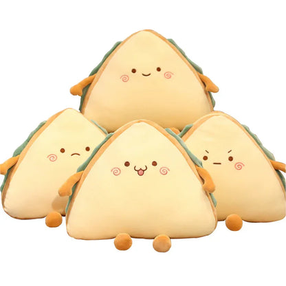 Sandwich Plush Pillow - Novelty Food Cushion with Expressions | 30x25x10cm Gift - Shello's Creative Boutique