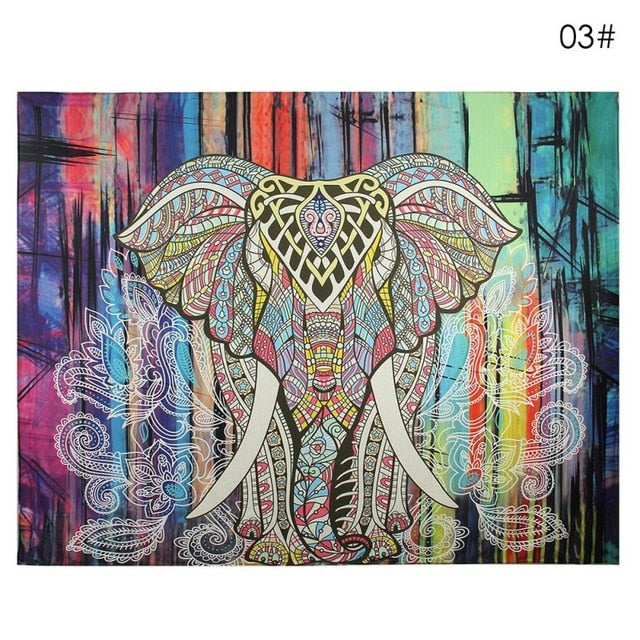 Bohemian Mandala Tapestry Sandy Beach Indian Picnic Rug Throw Travel Mattress Blanket Camping Tent Wall Decor Hanging Tapestries