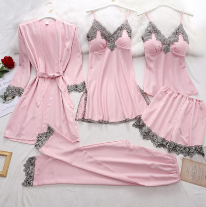 5 Pieces Set Women Pajamas Set eprolo