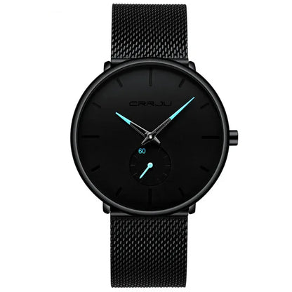 Men Luxury Mesh Steel Waterproof Sport Watch - Shello's Creative Boutique