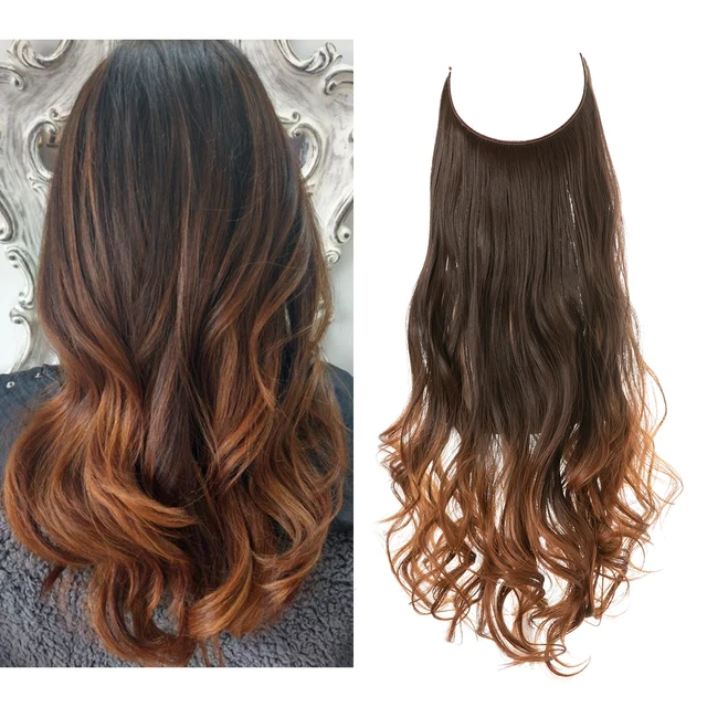 One-piece women's hair extension piece with abundant hair volume U-shaped fishing line invisible and natural long curly hair eprolo