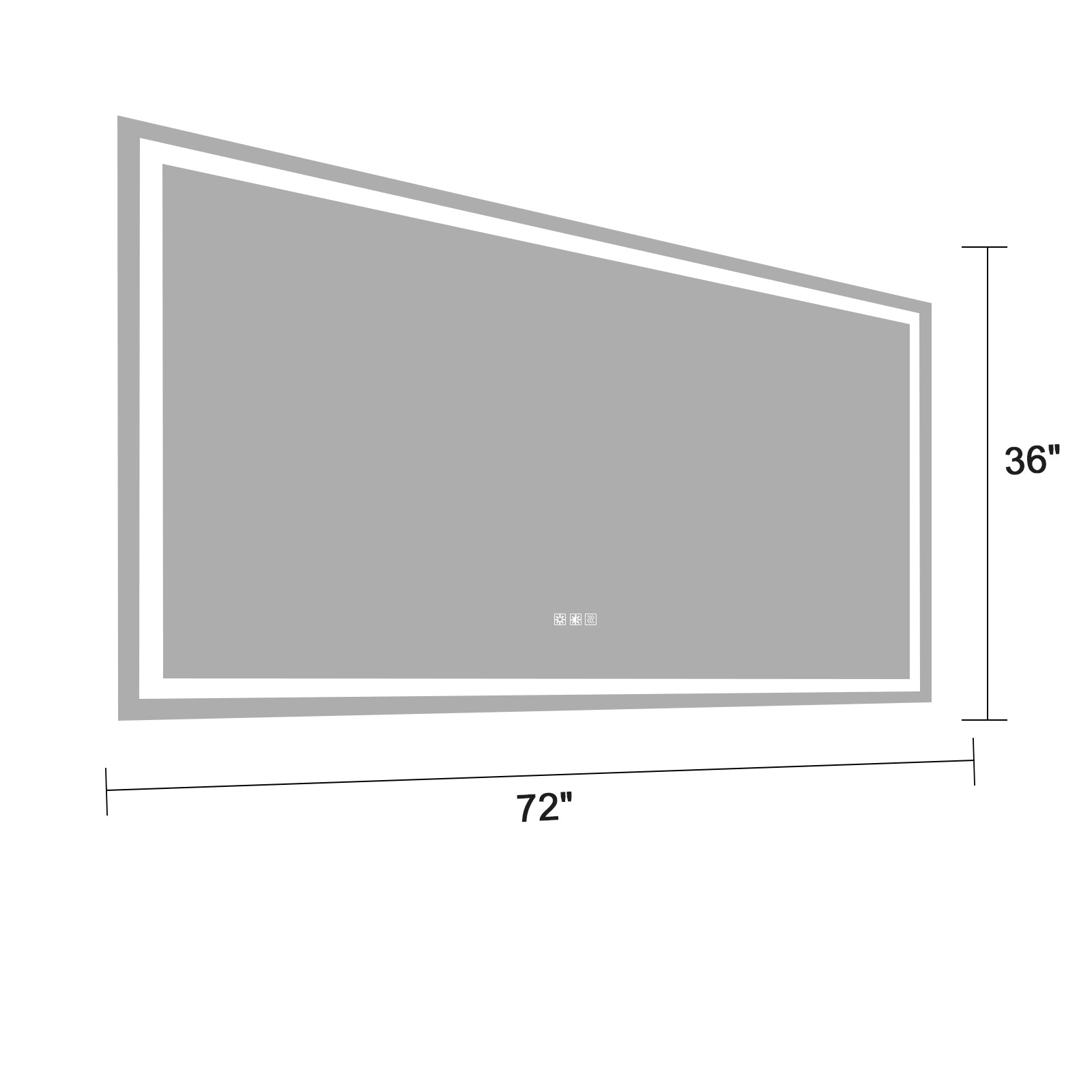 72"×36" LED Mirror Light Bathroom,anti-Fog & Dimming Led Bathroom Vanity Mirror eprolo