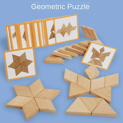 Wooden Jigsaw Puzzles for Toddlers - Educational Toy Ages 2-3 - Shello's Creative Boutique