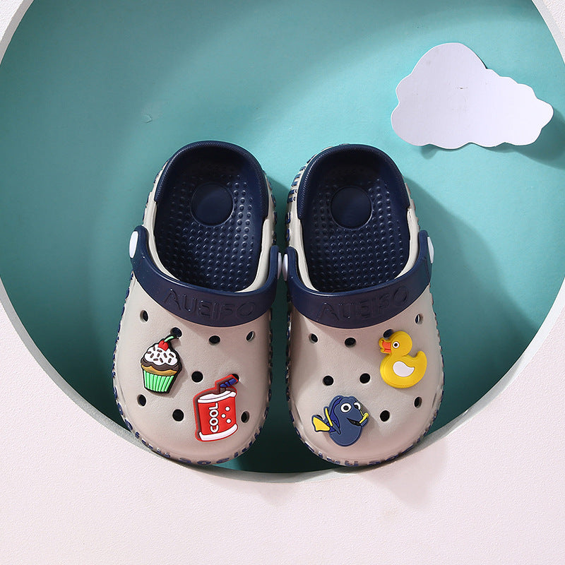 New Children's Hole Shoes Baby Children's Shoes Boys And Girls Summer Cute Outer Wear Toddler Soft Bottom Sandals And Slippers eprolo
