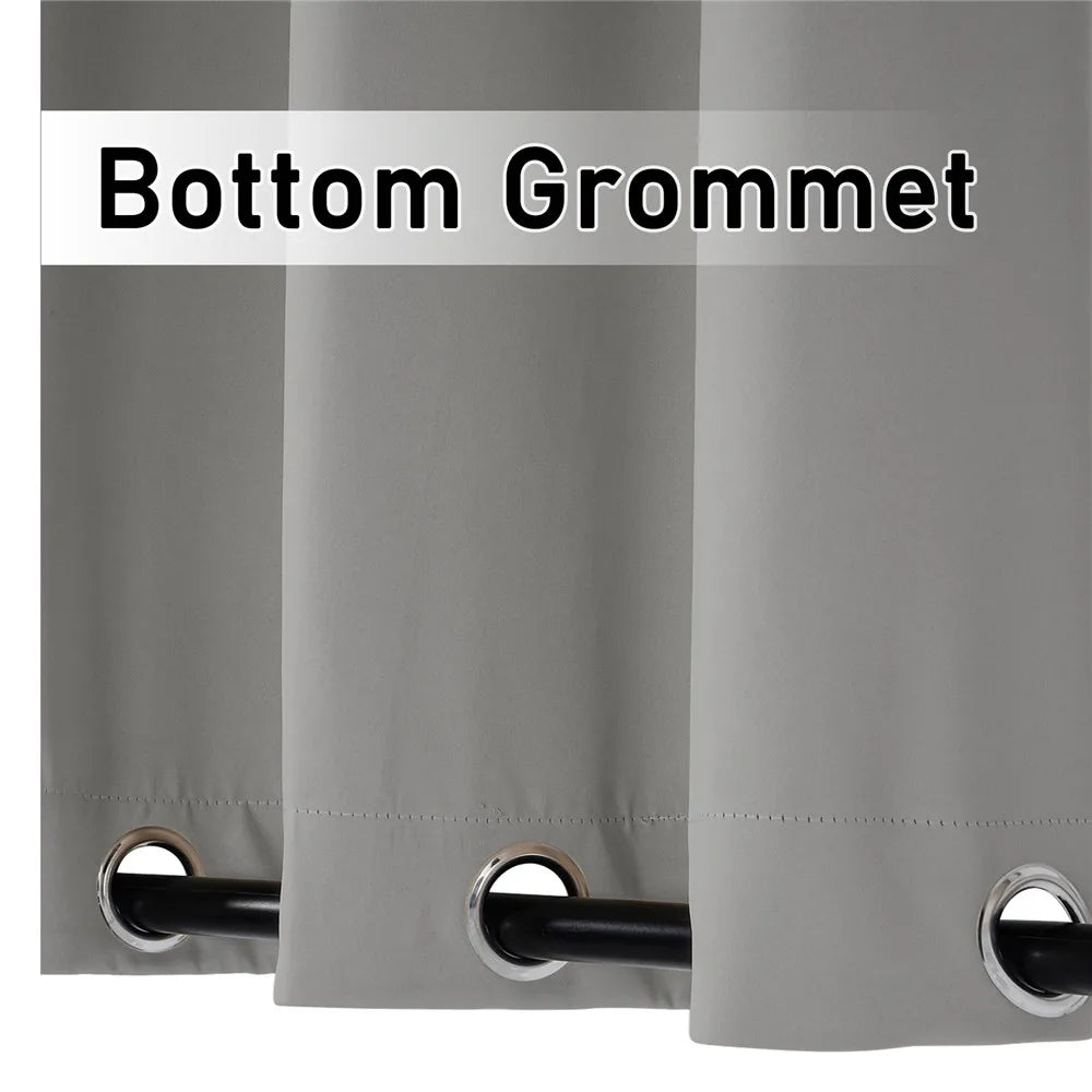 Outdoor Patio Curtains - Weighted Waterproof Blackout Drapes for Gazebo, Porch & Balcony - Shello's Creative Boutique