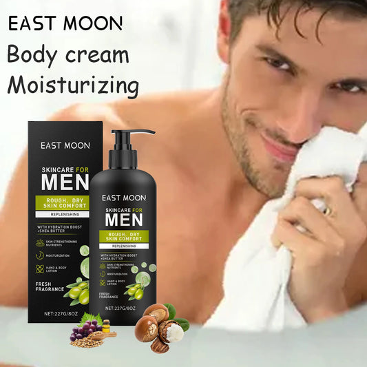227G Shea Butter Men Body Lotion Deep Moisturizing Nourishing Improve Skin Smoothness Non-greasy Lasting Hydrating Body Cream - Shello's Creative Boutique