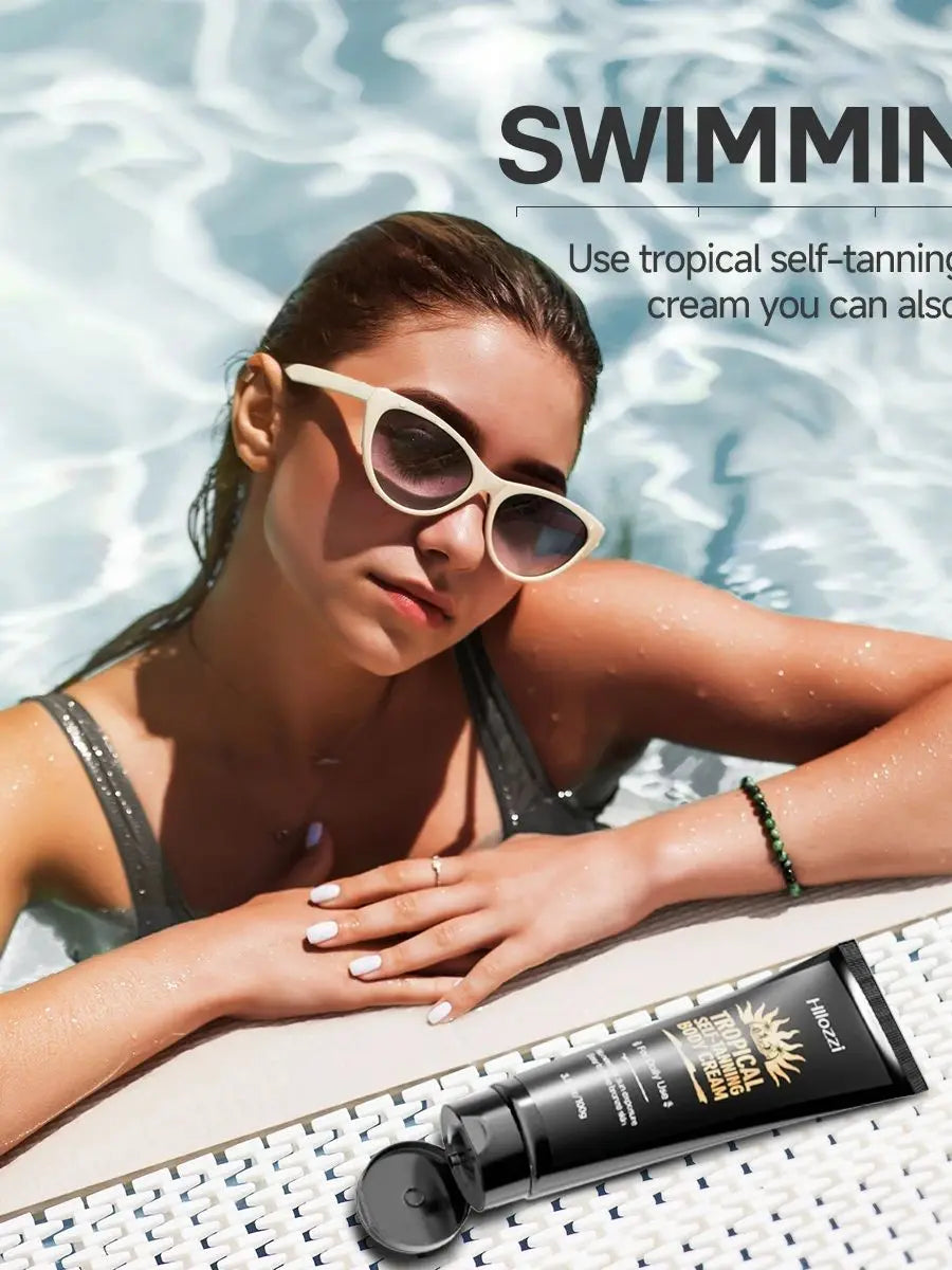 self-tanning lotion can be used on all parts of the face and body to hydrate and moisturize. faster and deeper tanning effects - Shello's Creative Boutique