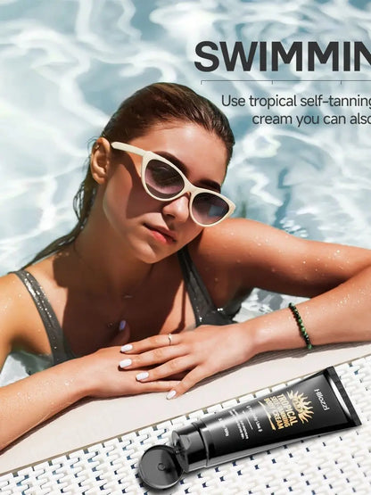 self-tanning lotion can be used on all parts of the face and body to hydrate and moisturize. faster and deeper tanning effects - Shello's Creative Boutique