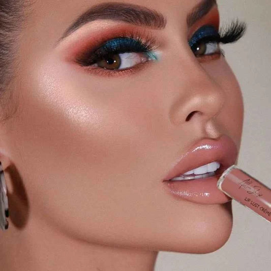 Nude Shiny Liquid Lip Gloss - Matte Glitter Shimmer Moisturizing Long-lasting Lipstick