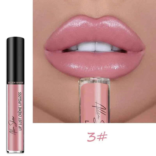 Nude Shiny Liquid Lip Gloss - Matte Glitter Shimmer Moisturizing Long-lasting Lipstick