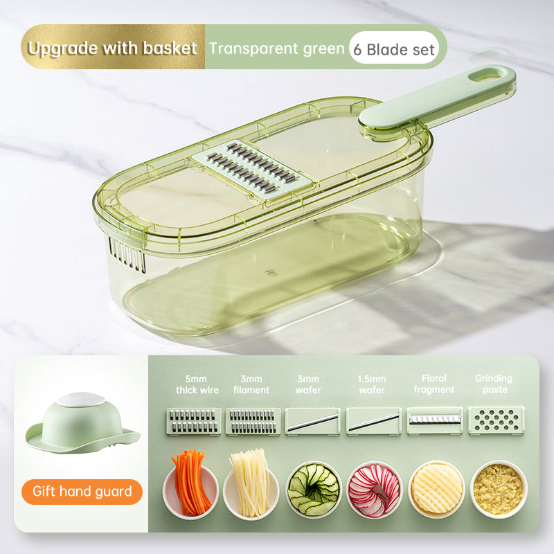 New Multifunction Vegetable Cutter With Basket And Brush Portable Slicer Chopper Kitchen Tools eprolo