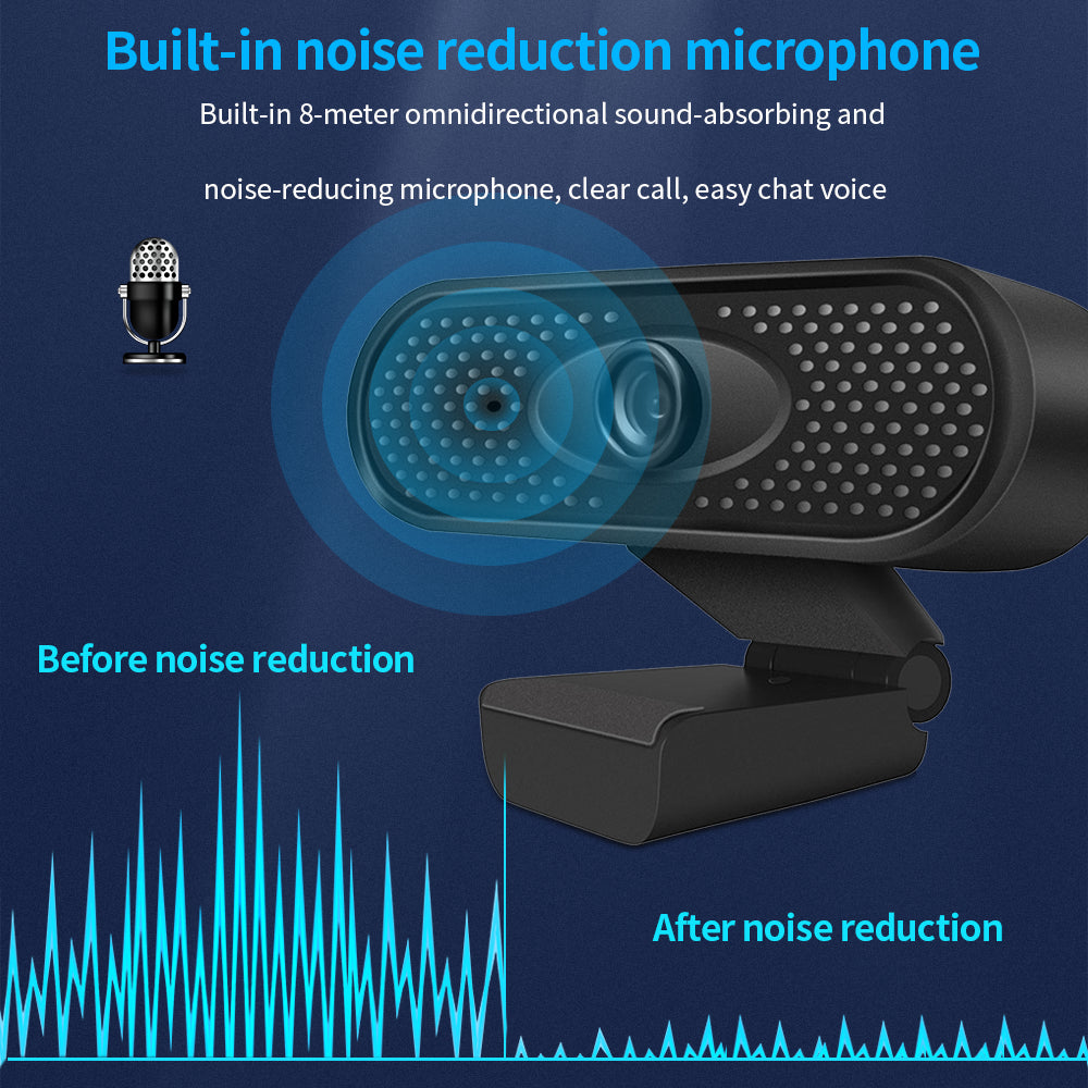 Professional HD 1080P USB Webcam with Microphone - Perfect for Work & Streaming