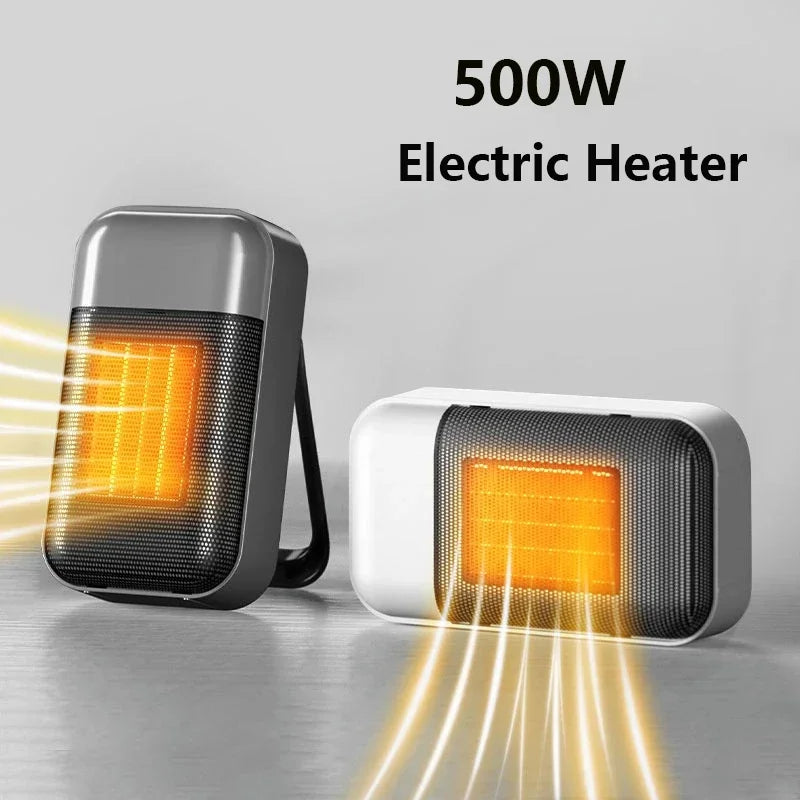 500W Electric Fan Heater Space Heater PTC Fast Heating 110V/220V Office Desktop Portable Electric Heater Radiator Air Heaters eprolo