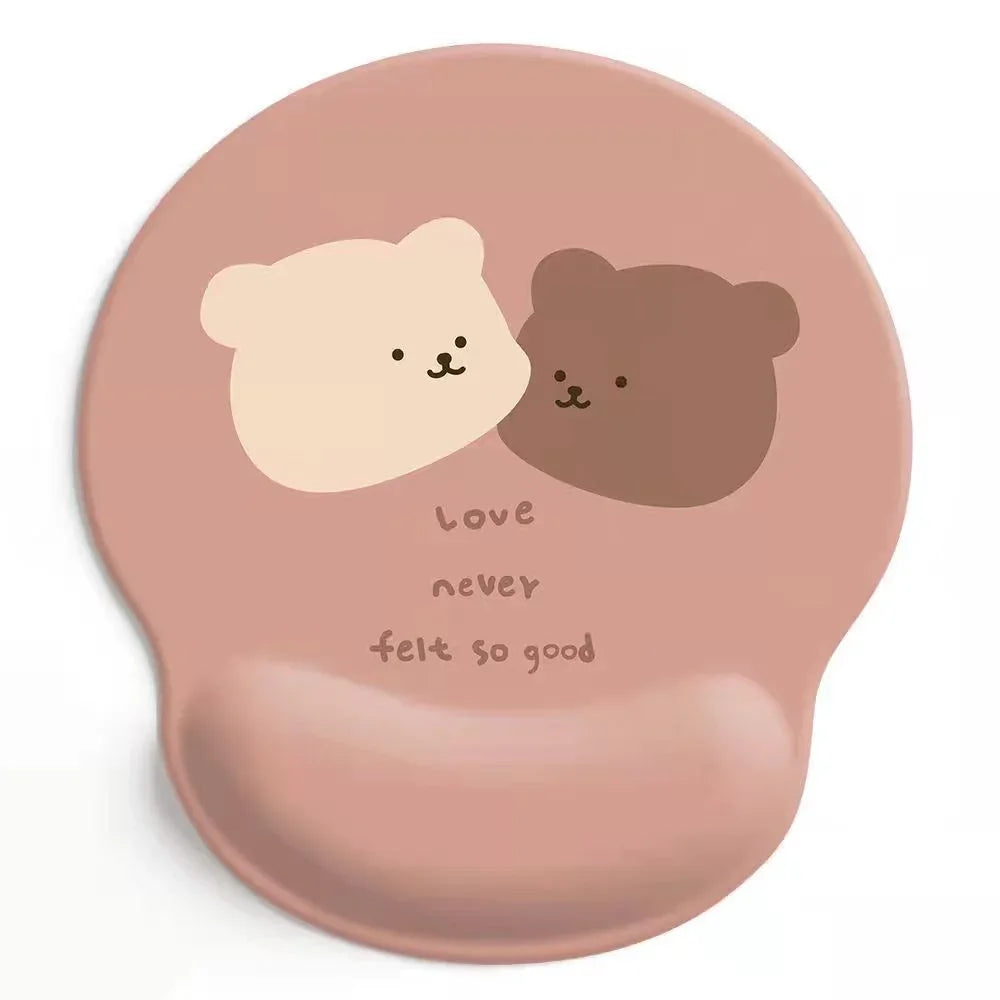 Bear mouse pad wrist mouse pad girls soft pad cute wrist pad 3d silicone wrist pad hand rest - Shello's Creative Boutique