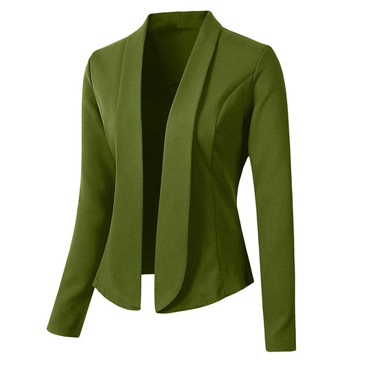 Blazers Women Fashion Solid Tops Long Sleeve Jacket Ladies Office Wear Cardigan Coat brand high quality woman clothing 