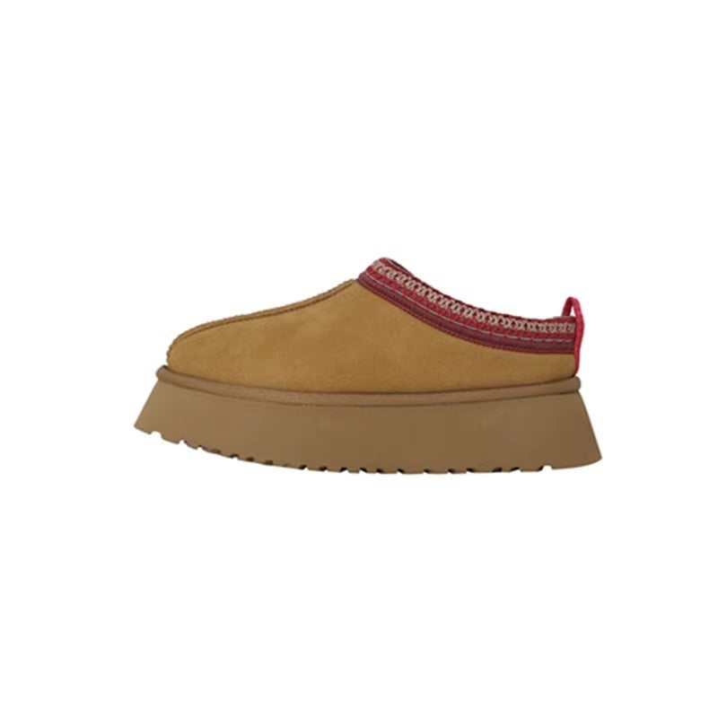 Supermodel celebrities wear the same low cut ethnic wind and snow boots for women, with one foot on plush shoes and thick soled cotton slippers for autumn and winter eprolo