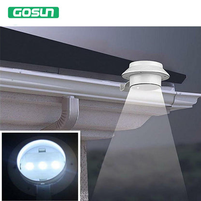 3 leds light sensor control Solar Powered Fence Gutter Solar Lights, Outdoor Security Solar Lamps eprolo