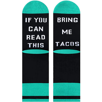 "IF YOU CAN READ THIS" Funny Letter Socks - Cozy Cotton Winter Socks - Shello's Creative Boutique