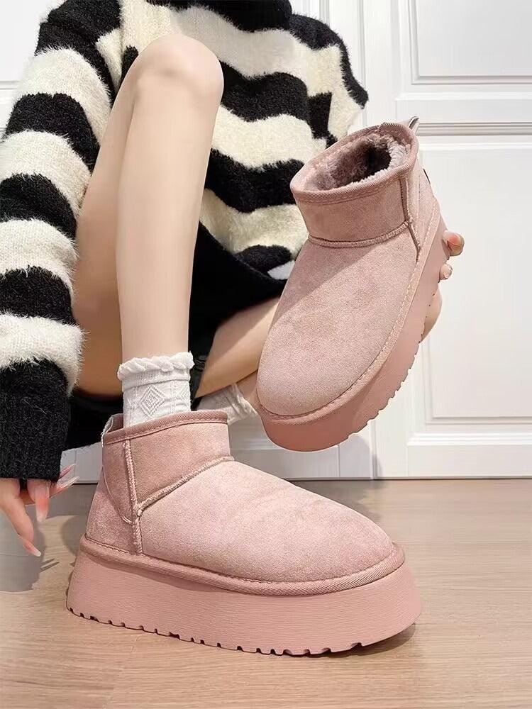 Thick soled snow boots for women, new winter women's shoes, cotton shoes, women's plush, thickened warmth, casual bread, cotton - Shello's Creative Boutique