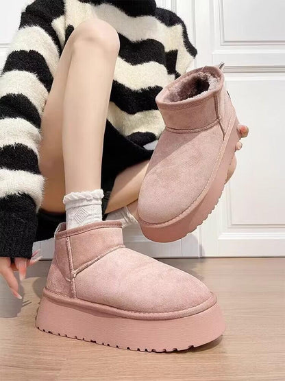 Thick soled snow boots for women, new winter women's shoes, cotton shoes, women's plush, thickened warmth, casual bread, cotton - Shello's Creative Boutique
