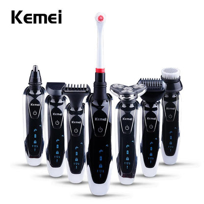 Kemei 7 in 1 Men's 3D Electric Shaver 3 in 1 Beard Trimmer Rechargeable Razor for Men Shaving eprolo