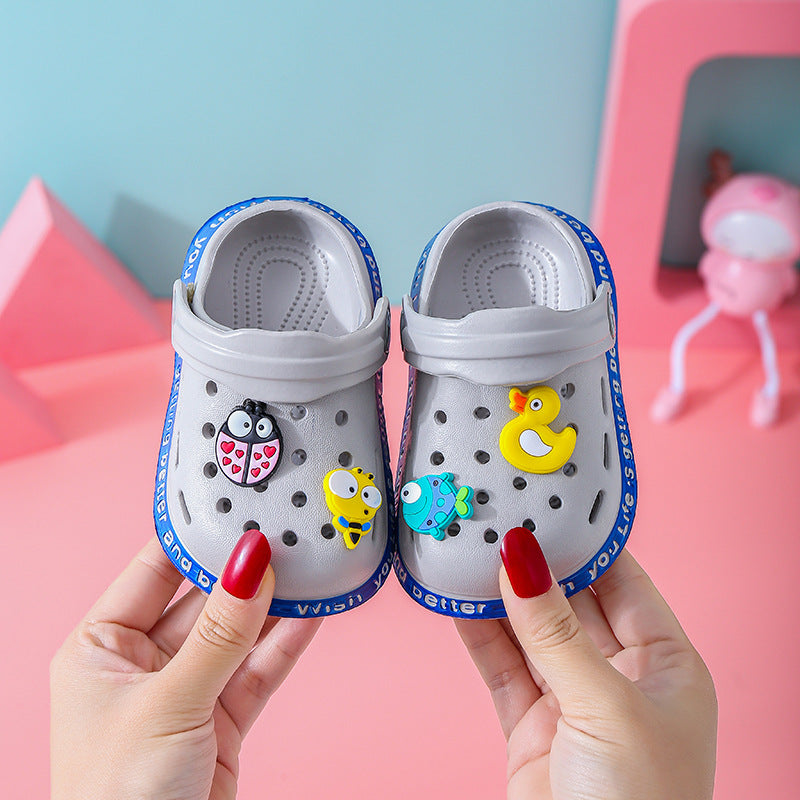 Baby Sandals Male Summer Toddler Cartoon 1-3 Years Old 2 Girls Hole Shoes Soft Bottom Non-Slip Baby Beach Sandals Shello Creative Boutique