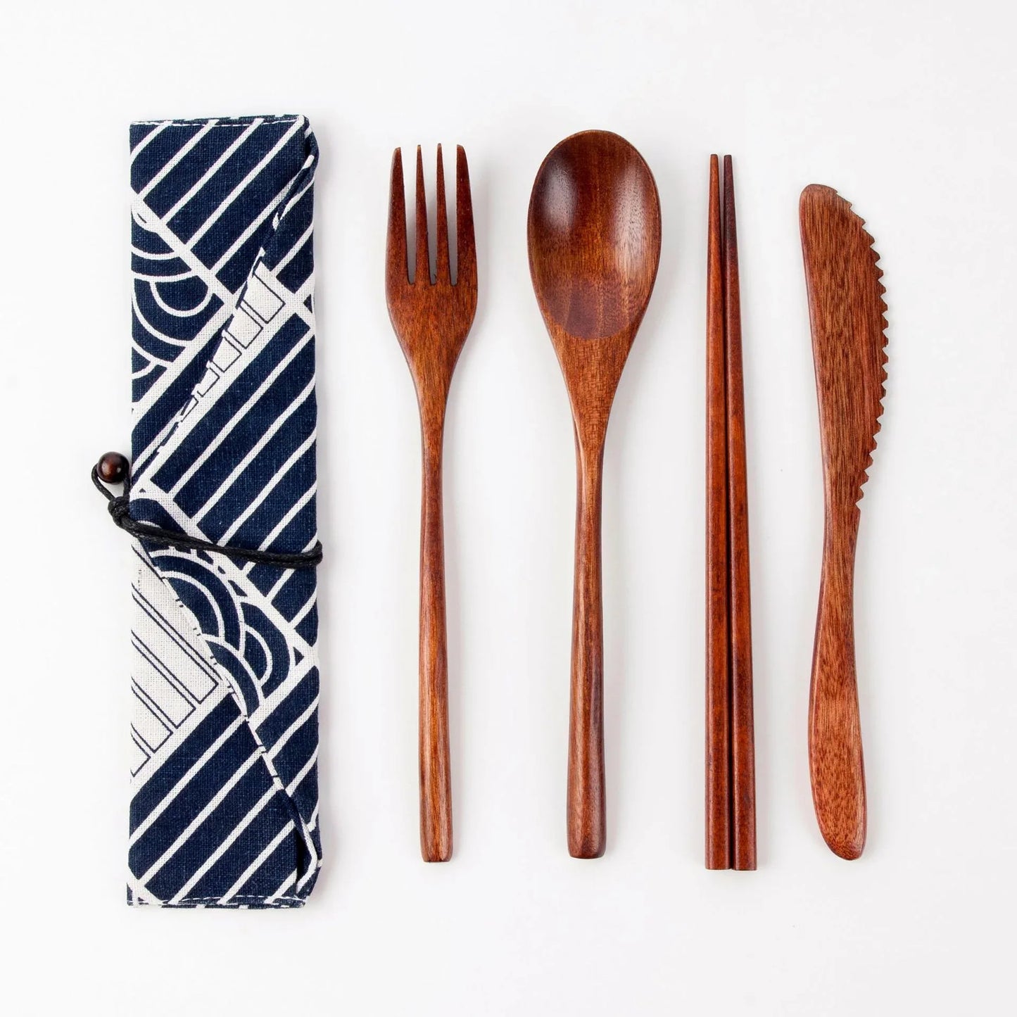 Japanese Style Long Handled Spoons, Forks, Chopsticks, Three Piece Set Of Wooden Portable Tableware, Chopsticks, Spoons, Set - Shello's Creative Boutique