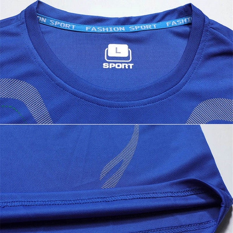 5XL Running T Shirt Sport GYM Tshirt Short Sleeve Football Basketball Tennis Shirt Quick Dry Fitness Sports Set Suits Sportswear eprolo