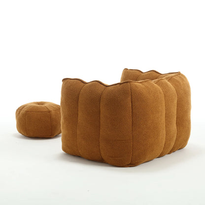 Eprolo Soft Bean Bag Chair with High Resilient Foam Comfortable Square Lazy Sofa with Footstool - Shello's Creative Boutique