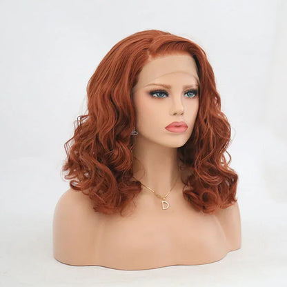 New European and American Ladies 350# Front Lace Bobo Short Curly Lanting Wig Headgear - Shello's Creative Boutique