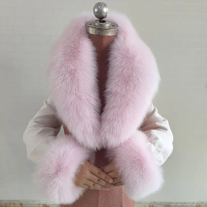 Real Fox Fur Horn Collar Fashion Fur Decorative Collar Jewelry - Shello's Creative Boutique