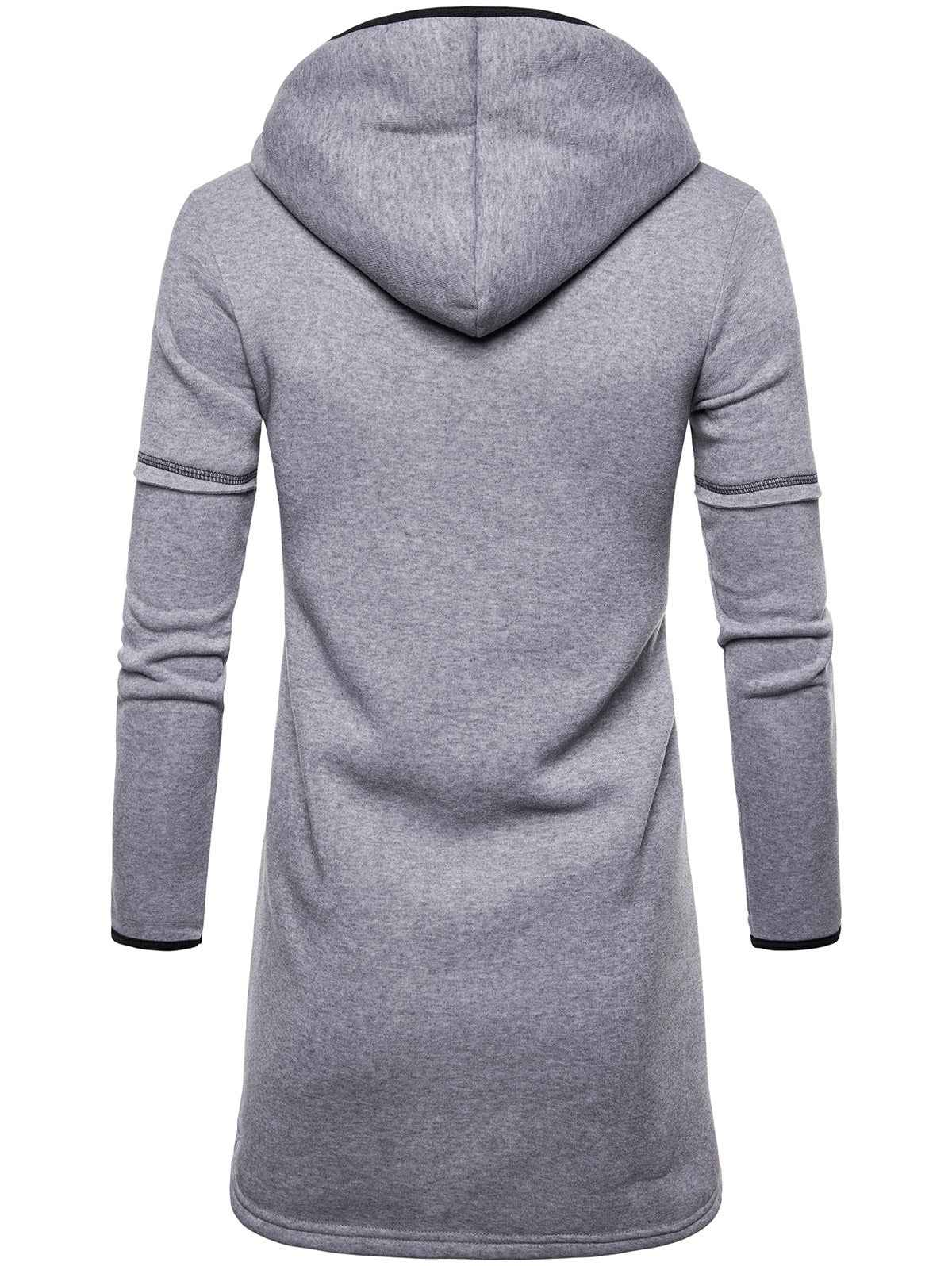 Open Front Long Sleeve Longline Hoodie
