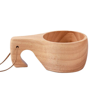 Nordic Cup Rubber Wood Coffee Cup Creative Tea Cup Wood Water Cup Handy Cup Wood Cup - Shello's Creative Boutique