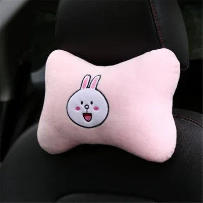 Cute Cartoon Car Headrest Pillow Neck Rest Support Automotive Interior Seat Cushion - Shello's Creative Boutique