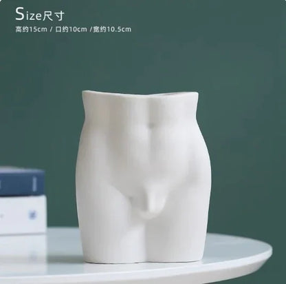 Human Body Shape Flower Vase – Nordic Ceramic Art - Shello's Creative Boutique