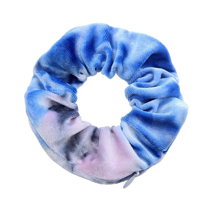 Tie dye velvet zipper large intestine loop - Shello's Creative Boutique