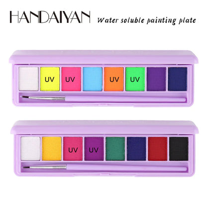 HANDAIYAN Water Soluble Body Paint Cream Eyeliner Eye Shadow Ultraviolet Luminous Paint Face And Body Paint - Shello's Creative Boutique