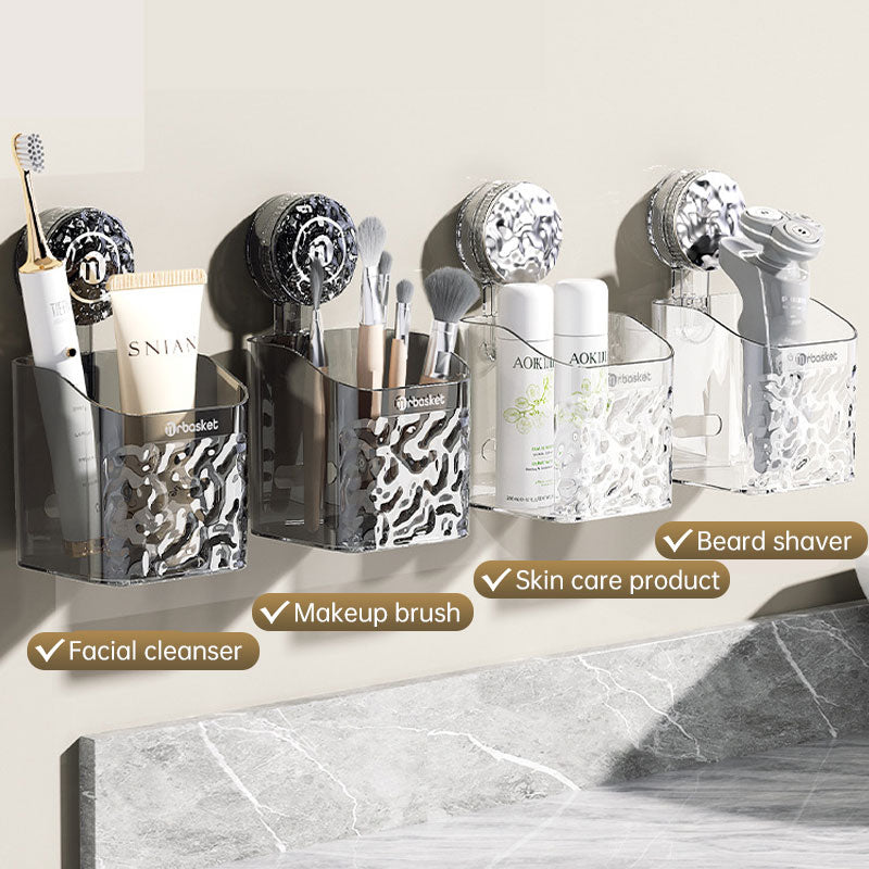 Suction tray rack bathroom shelf no punch bathroom wash table hanging basket wall hanging wall receiving rack eprolo