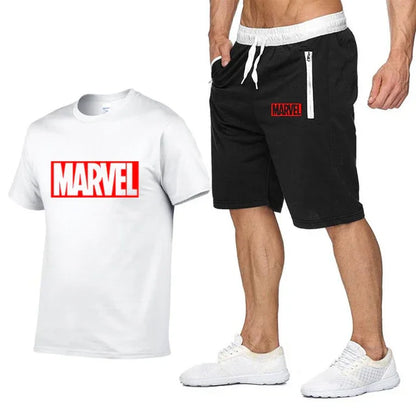 Cotton T Shirts+Shorts Men Sets Brand Clothing Two Pieces Tracksuit - Shello's Creative Boutique