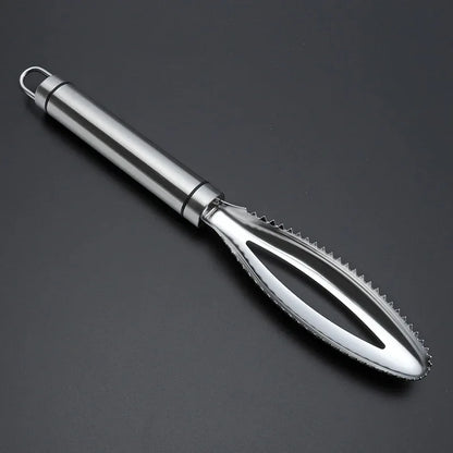 304 Stainless Steel Household Kitchenware Utility Tool Thickened Fish Scale Planer Scaler Descaler - Shello's Creative Boutique