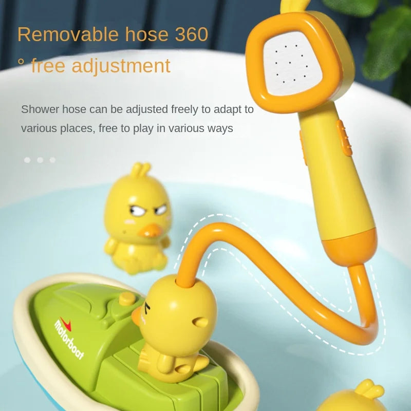 Cute Duck Electric Water Spray Bathroom Bathing Toys Baby Bath Toys Kids Bath And Shower Bathtubs Interactive Boy girl Gifts Shello Creative Boutique